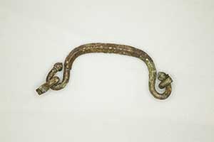 This little handle was for a casket or chest. What do you think a resident of the farmstead stored inside? Image Bill Bevan